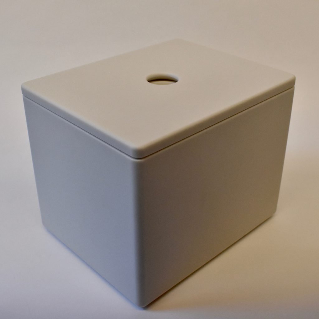 Food Waste Bin by Stornish Countertop waste bin made from HiMacs